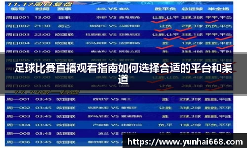 足球比赛直播观看指南如何选择合适的平台和渠道